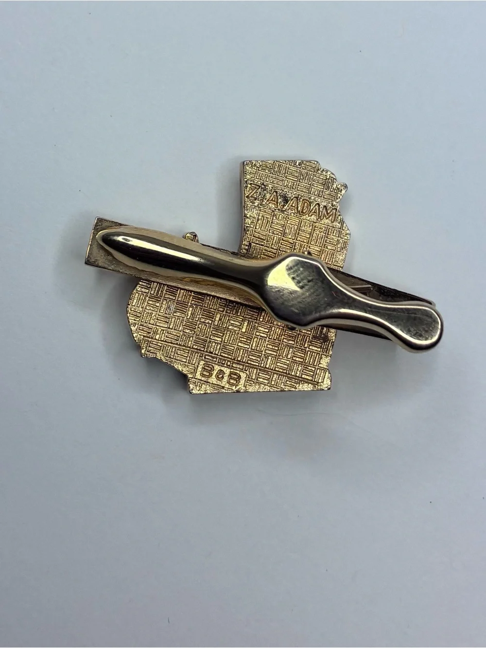 Vintage Gold And Black Colored Tie Clip 